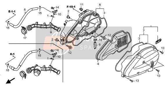 Honda NPS50 2011 AIR CLEANER for a 2011 Honda NPS50